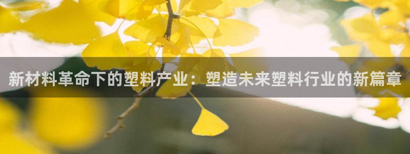 太阳2官方下载：新材料革命下的塑料产业：塑造未来塑料行业的新